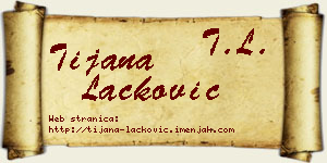 Tijana Lacković vizit kartica